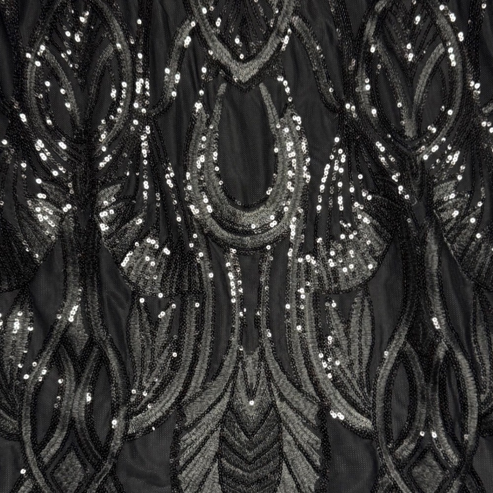 Three Eighty Two Revolve Sequin‎ Black Mini Dress… - image 3